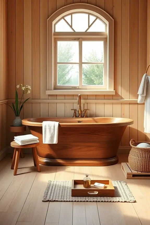 warm wood accents enhance charm