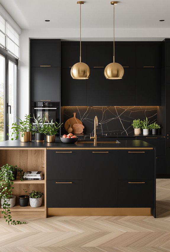 warm wood and greenery