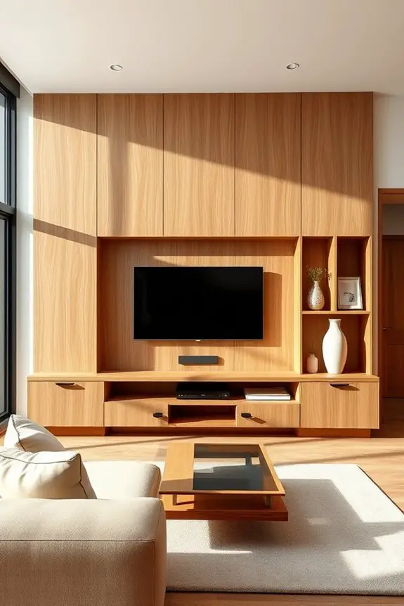 warm wood tv accents