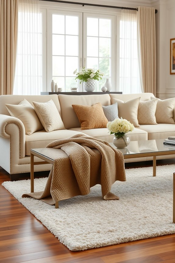 warmth through decorative textiles