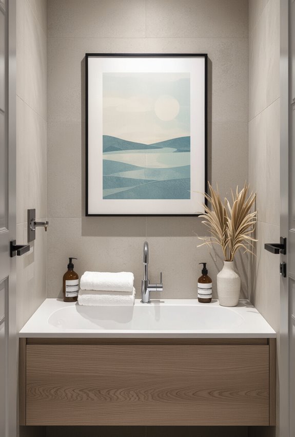 washable laminated prints for bathrooms