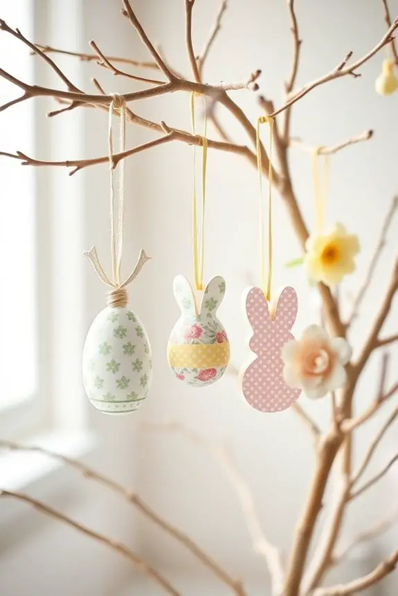 washi tape easter ornaments
