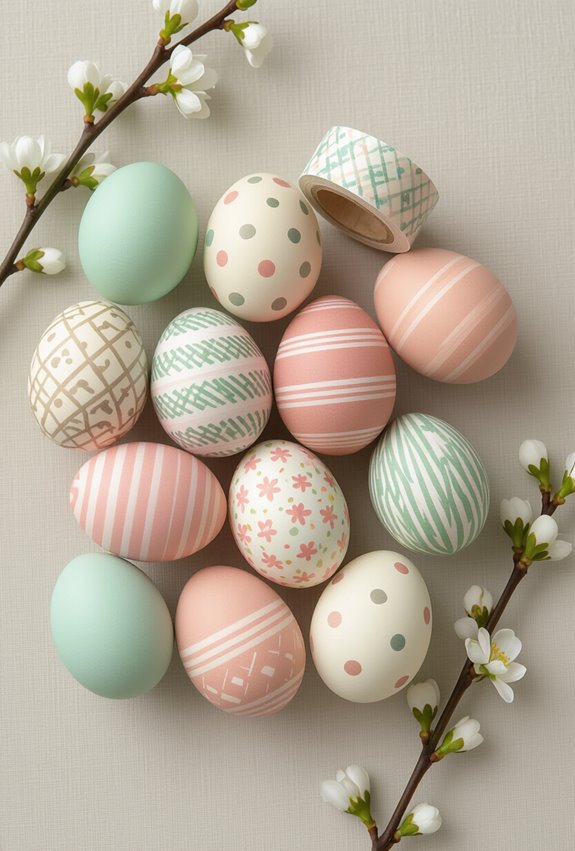 washi tape egg decorating