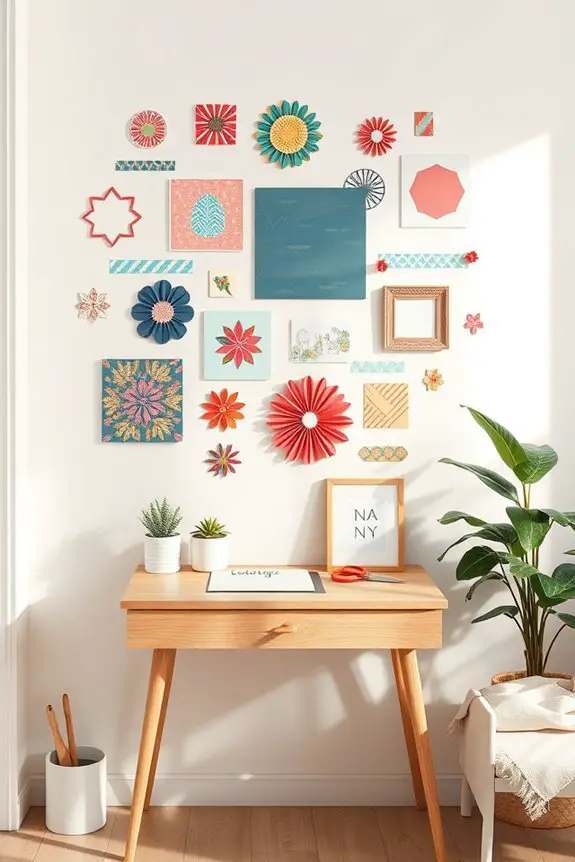 washi tape wall art