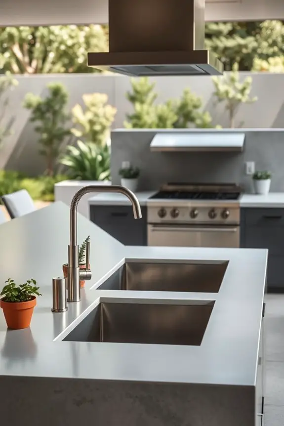 water resistant elegant outdoor kitchen