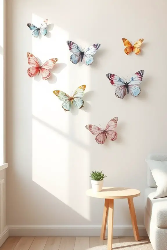 watercolor butterfly wall art