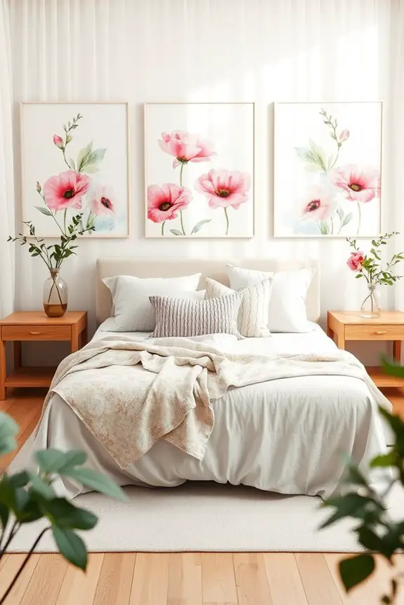 watercolor garden art decor