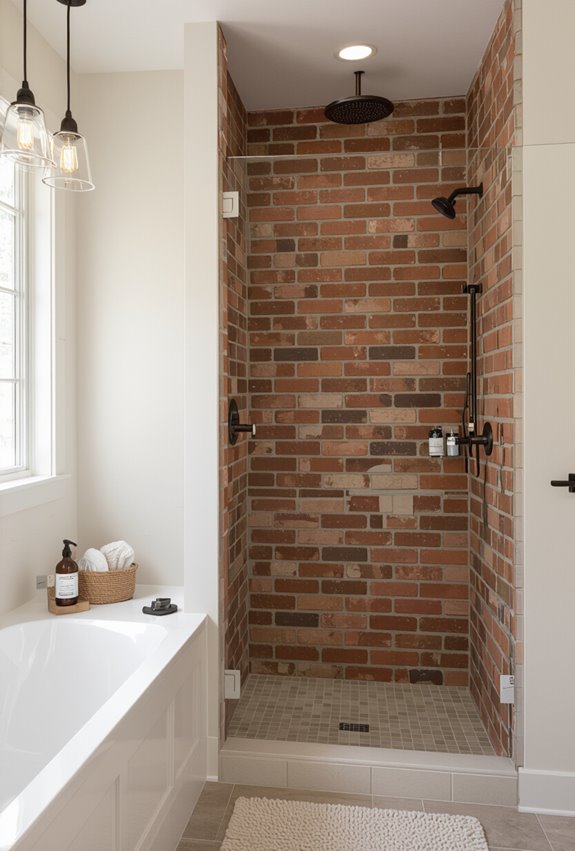 waterproof brick shower installation