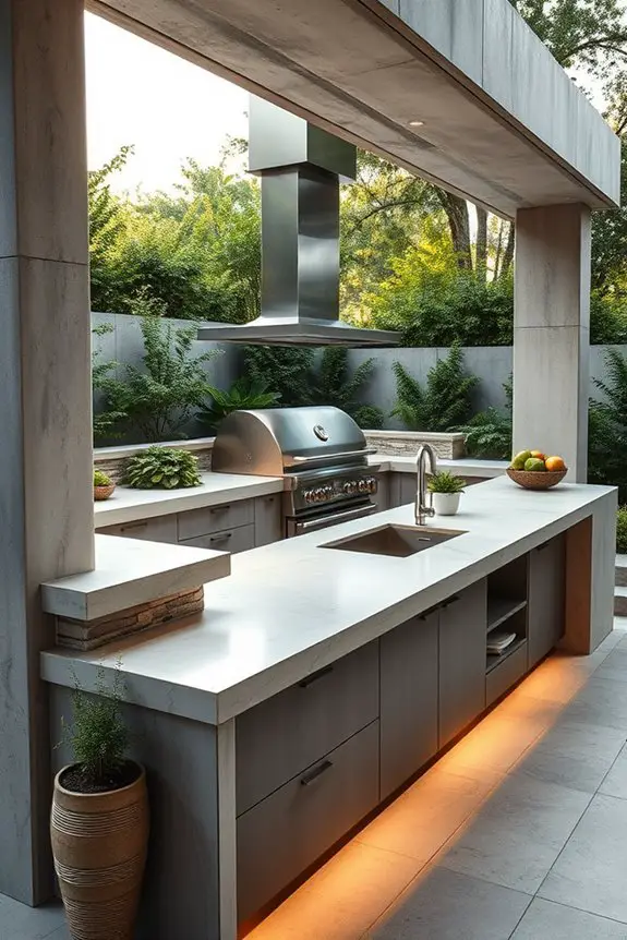 weather resistant outdoor kitchen