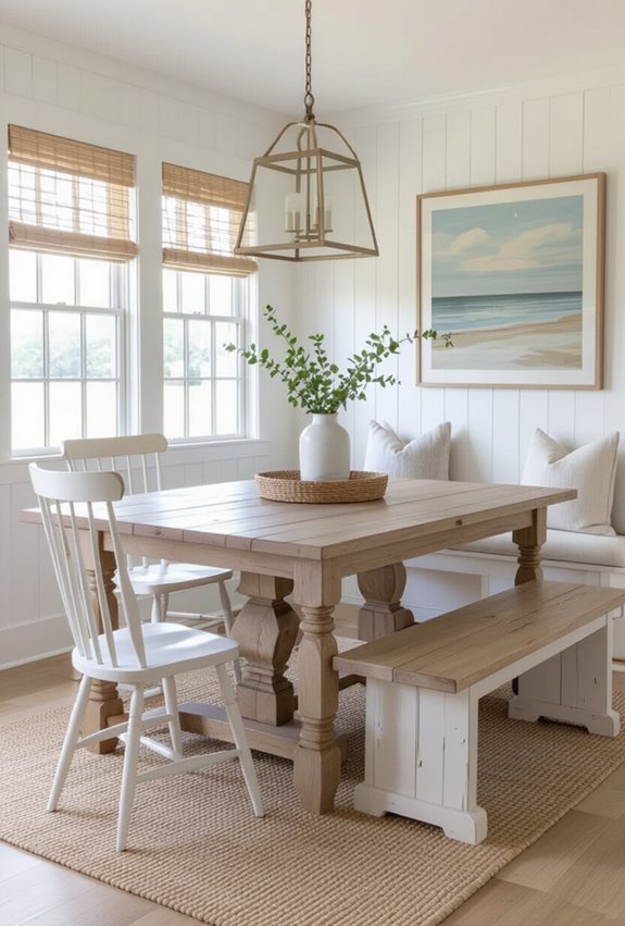 weathered farmhouse meets beach table