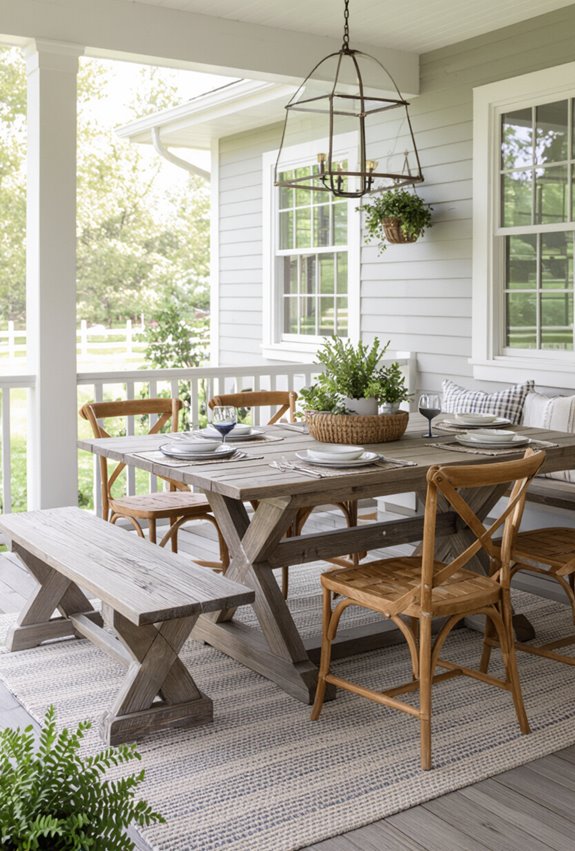 weathered reclaimed pine table