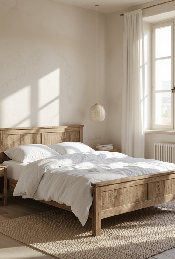 weathered wood with linens