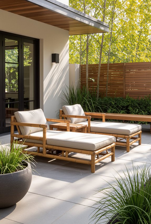 weatherproof bamboo outdoor furniture