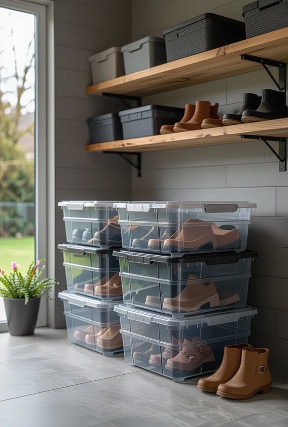 weatherproof bins for muddy boots