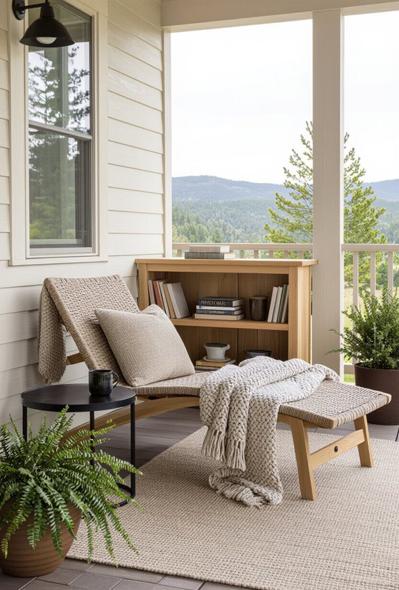 weatherproof cozy outdoor reading nook