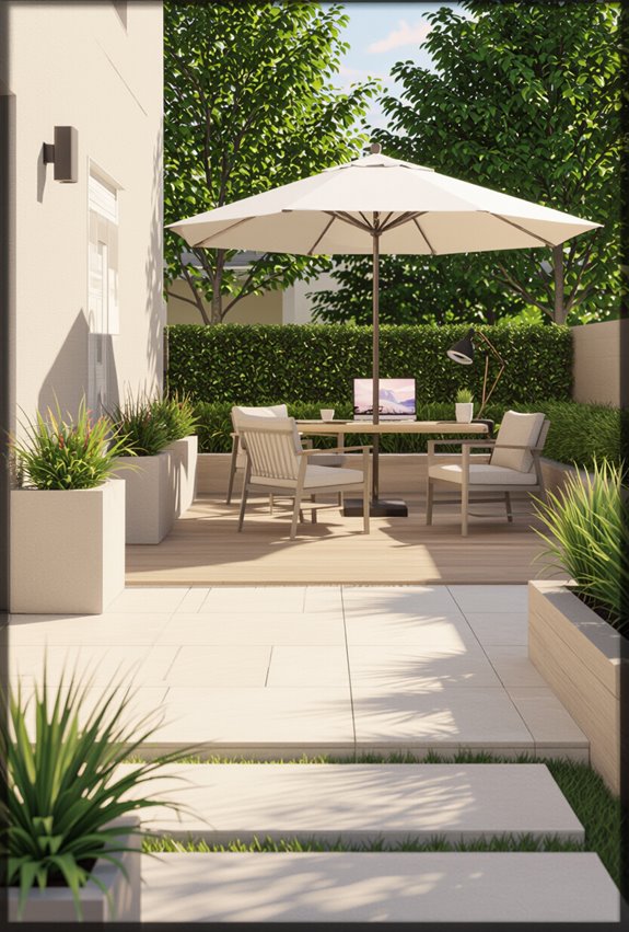 weatherproof ergonomic outdoor workspace