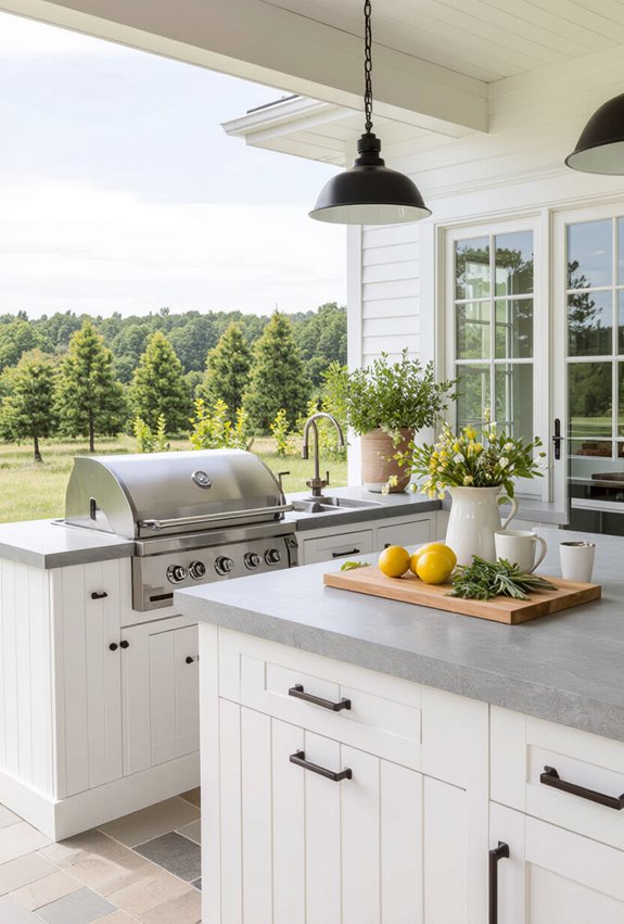 weatherproof farmhouse outdoor entertainment