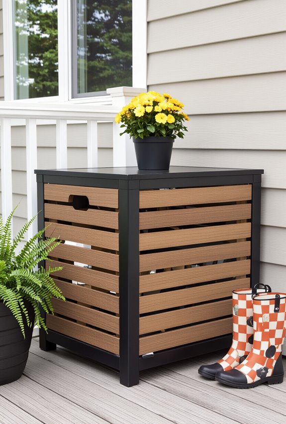 weatherproof lockable ac cabinet