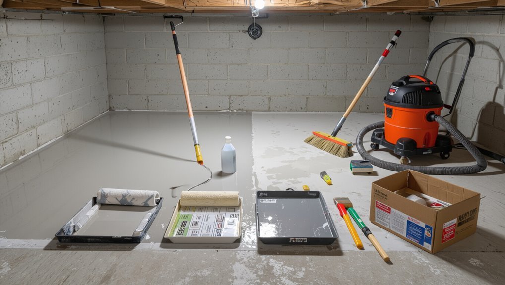 weekend concrete floor project