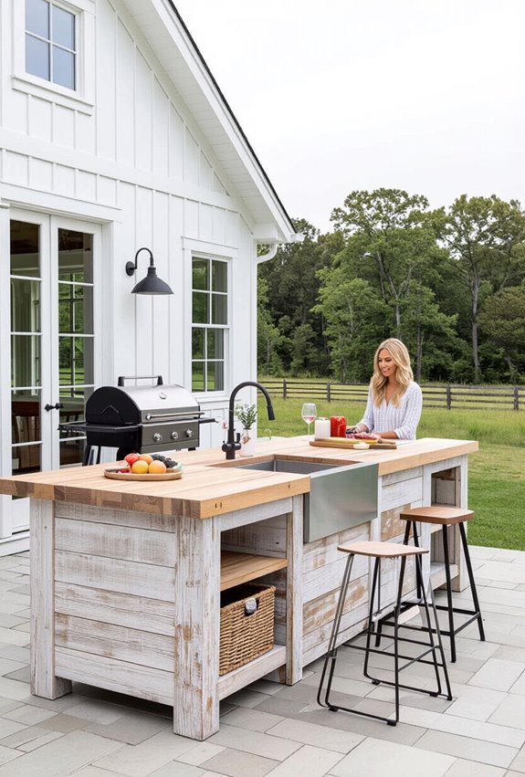 weekend diy farmhouse outdoor island