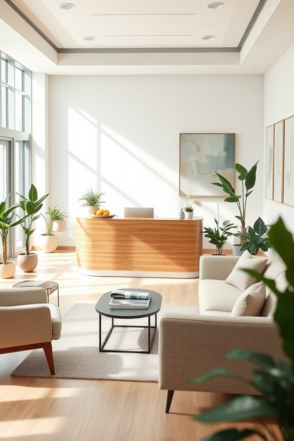 welcoming clinic reception area