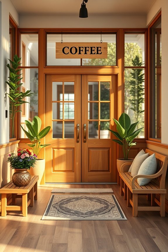 welcoming entrance coffee design