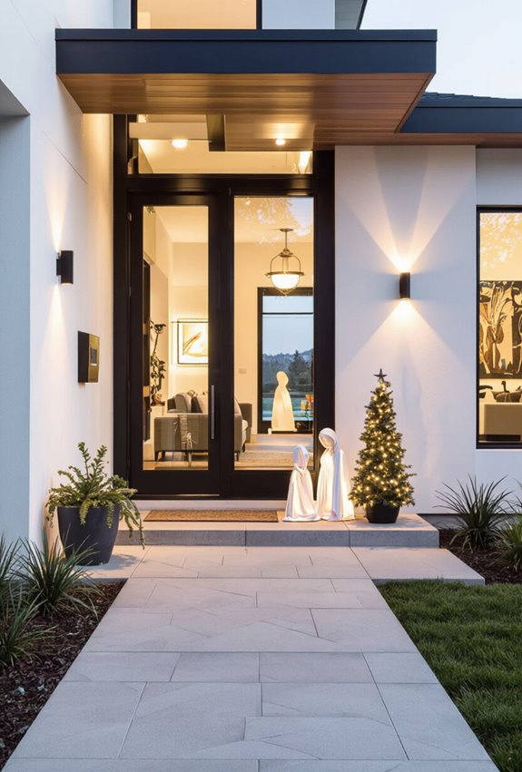 welcoming handcrafted illuminated nativity