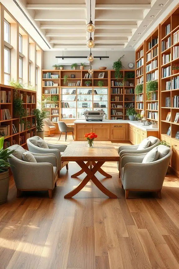 welcoming open book caf