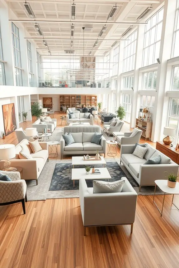 welcoming open furniture layout