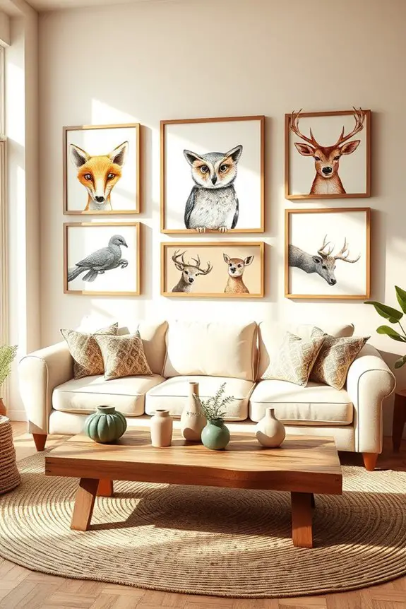 whimsical animal art decor