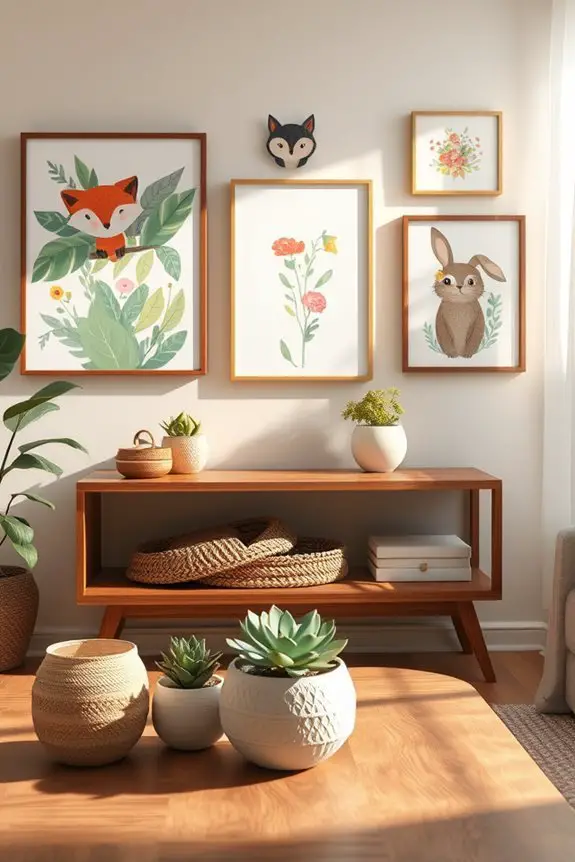 whimsical animal art decor