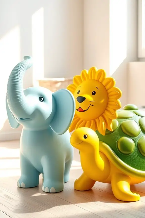 whimsical animal shaped dustbins