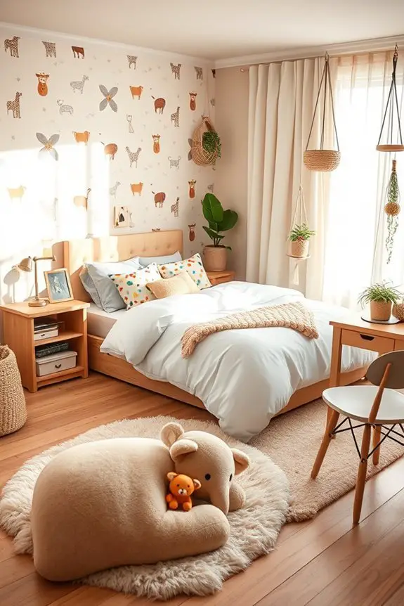 whimsical animal themed bedroom decor
