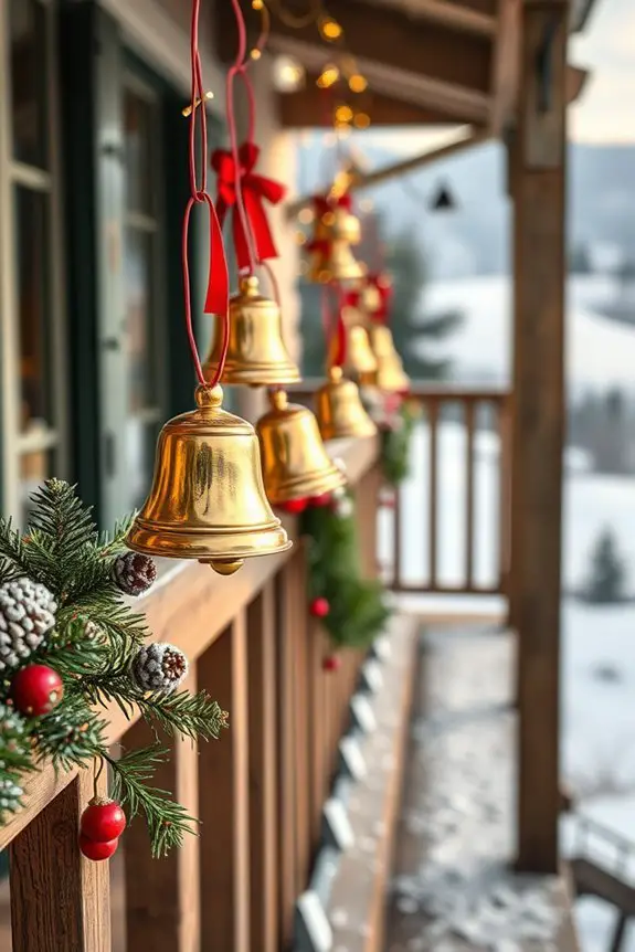 whimsical balcony sleigh bells