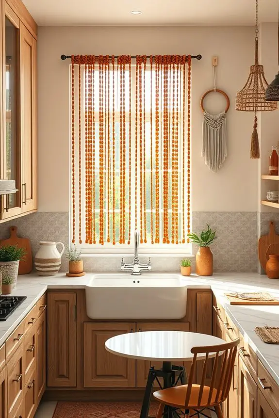whimsical beaded curtain decor