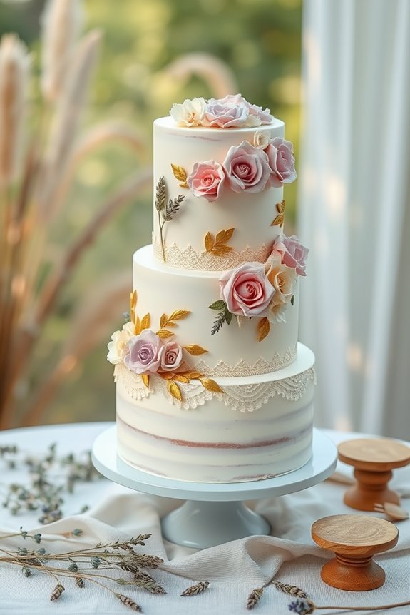 whimsical boho cake decor