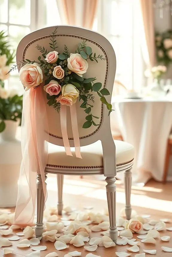 whimsical bridal chair decorations