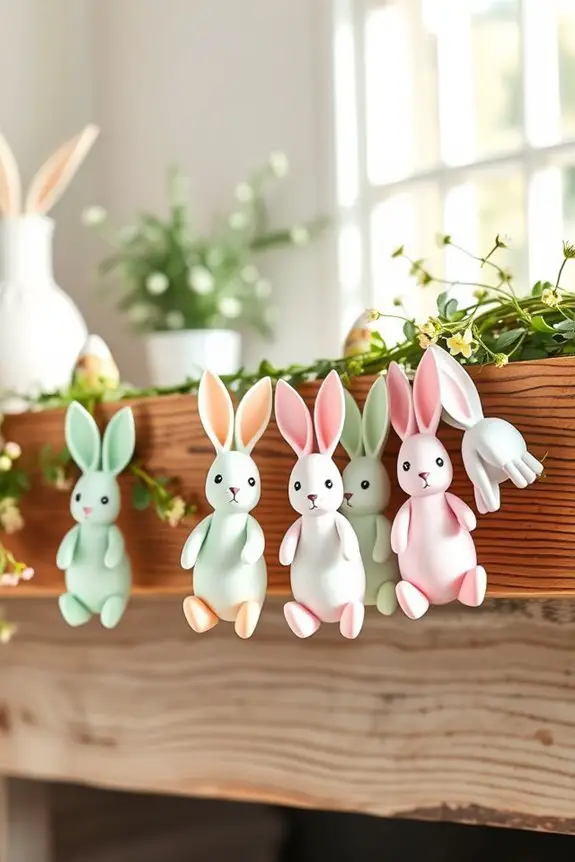 whimsical bunny garland decoration
