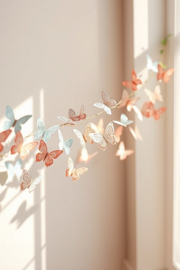 whimsical butterfly garland decor
