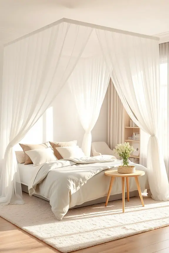 whimsical canopy bed retreat