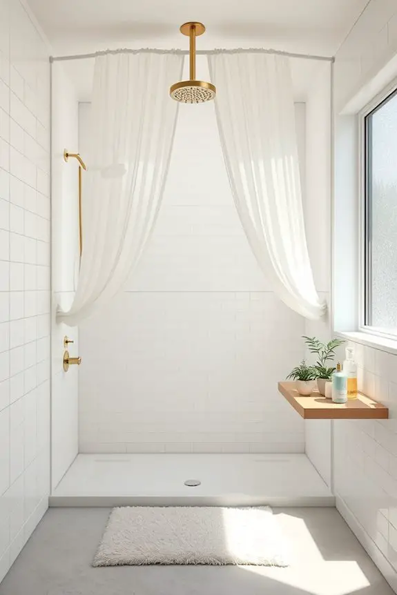 whimsical canopy shower oasis
