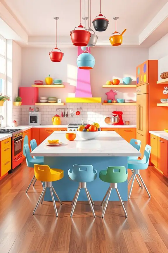 whimsical cartoon character kitchen