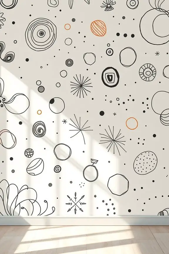 whimsical doodles for walls