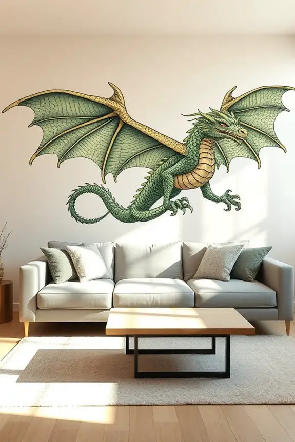 whimsical dragon wall decals
