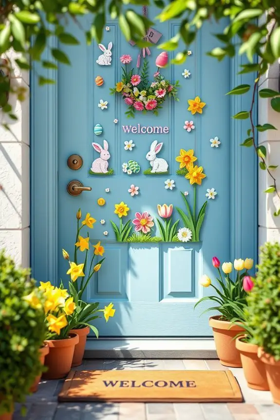 whimsical easter door clings