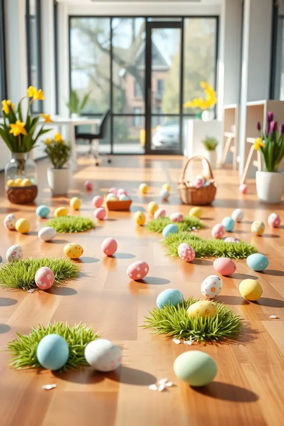 whimsical egg hunt decorations