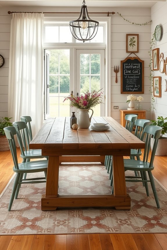 whimsical farmhouse dining decor