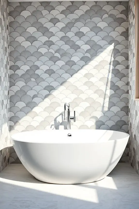 whimsical fish scale tiles