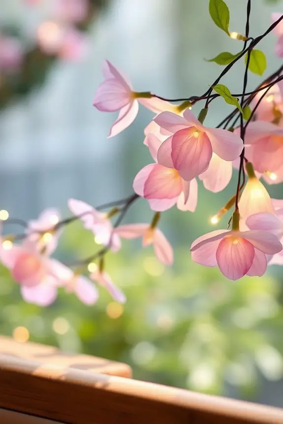 whimsical floral ambiance lighting