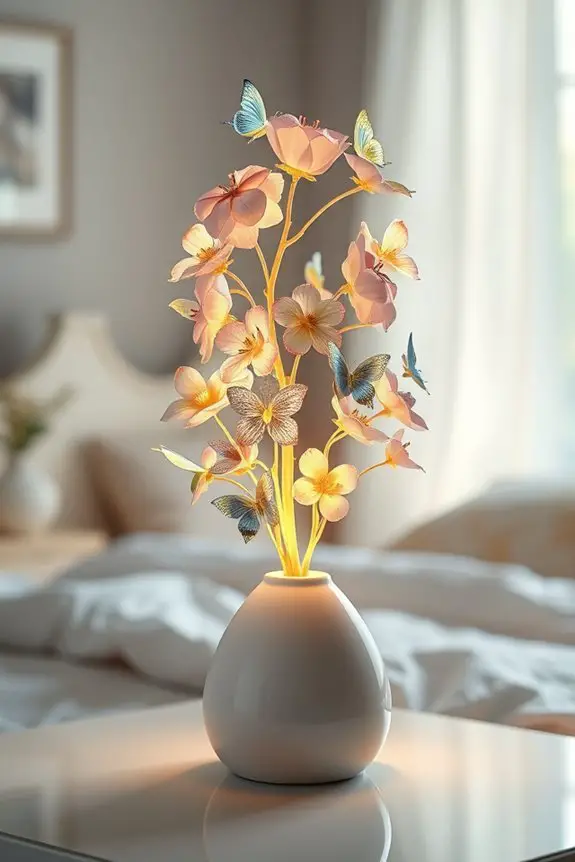 whimsical floral butterfly lamp